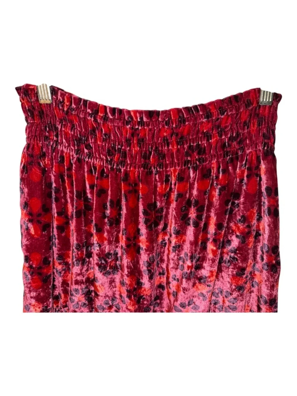 Anthropologie Somerset Velvet Maxi Tiered Skirt S